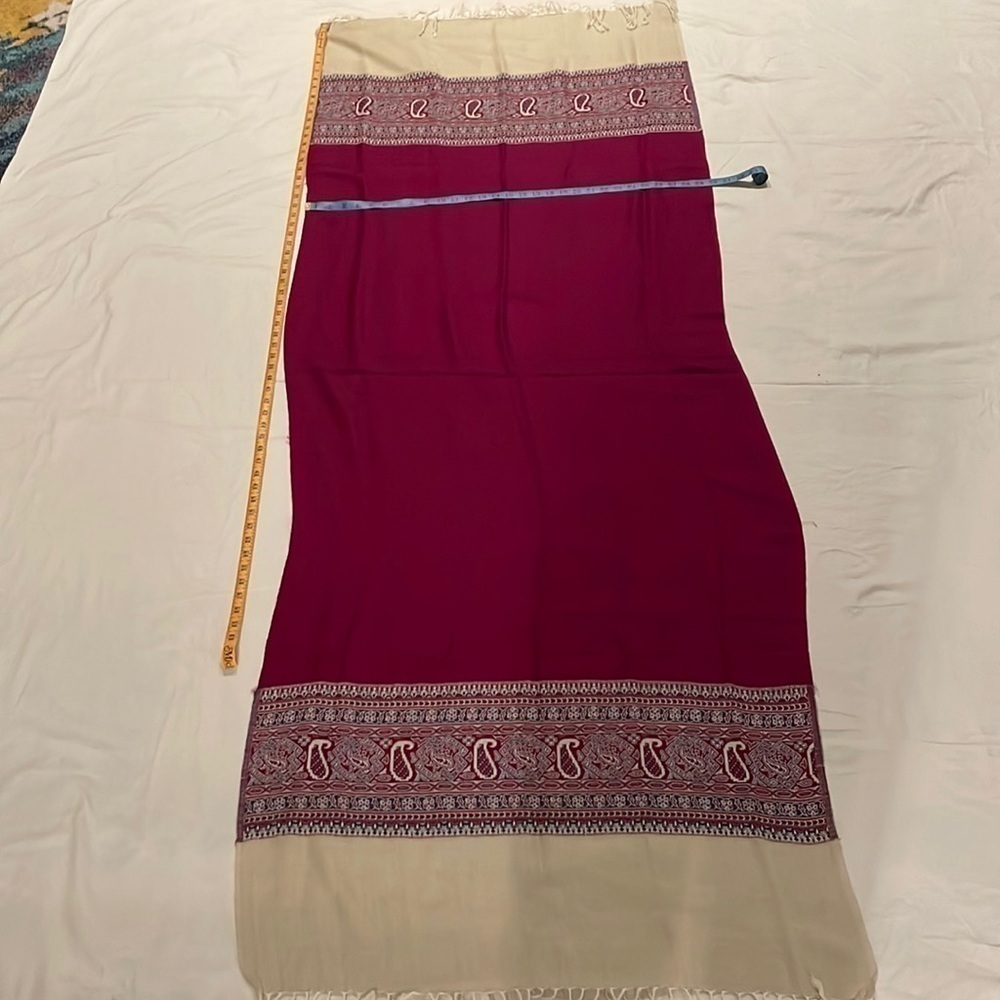Scarf with Detailed print approximately 80” x 30”